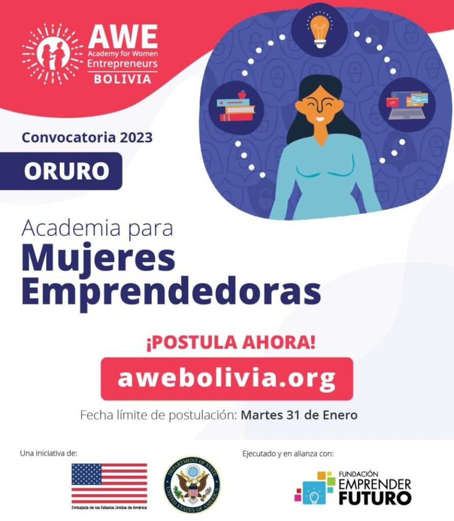 AWE Bolivia busca nuevas emprendedoras en Oruro