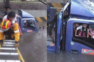 Inundación en Cochabamba y rescate de familia atrapada