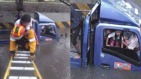 Inundación en Cochabamba y rescate de familia atrapada