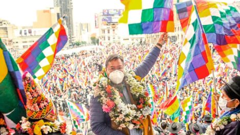 Presidente de Bolivia, Luis Arce, celebra los 14 años de la Constitución Política del Estado