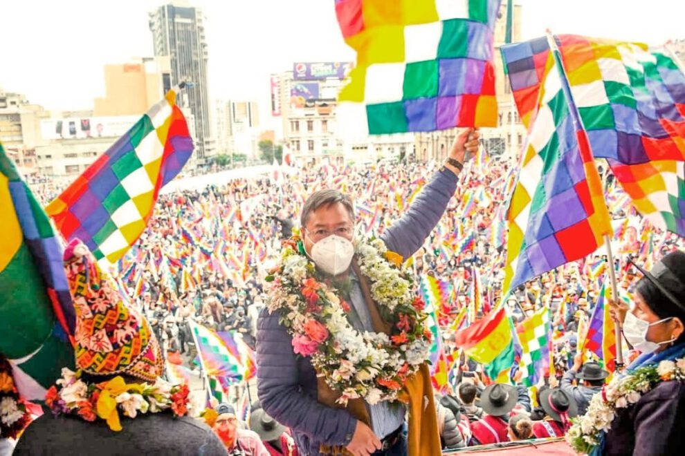 Presidente de Bolivia, Luis Arce, celebra los 14 años de la Constitución Política del Estado