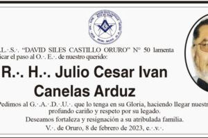 Necrológico de Julio Cesar Ivan Canelas Arduz