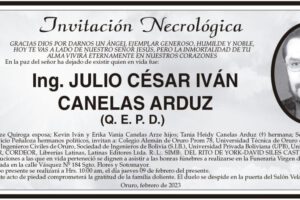 Ing. Julio César Iván Canelas Arduz Q. E. P. D.