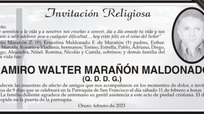Obituario de Ramiro Walter Marañón Maldonado