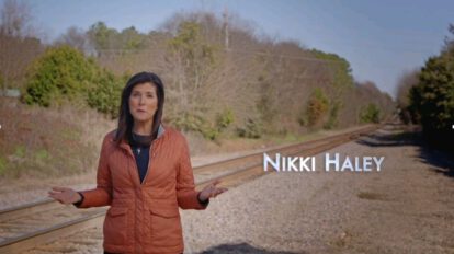 Nikki Haley anunciando su candidatura a la presidencia de EE.UU.