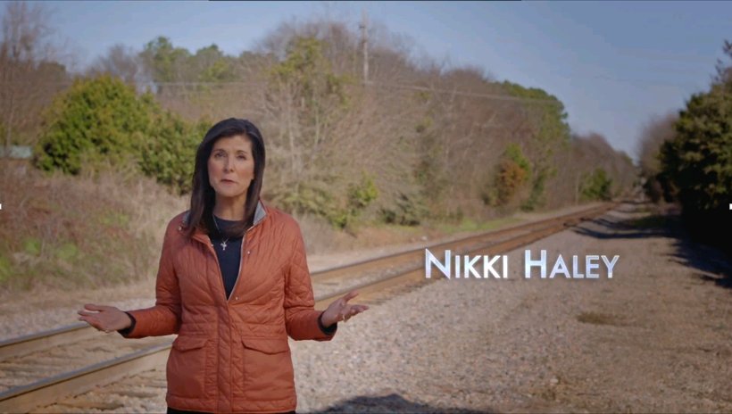 Nikki Haley anunciando su candidatura a la presidencia de EE.UU.
