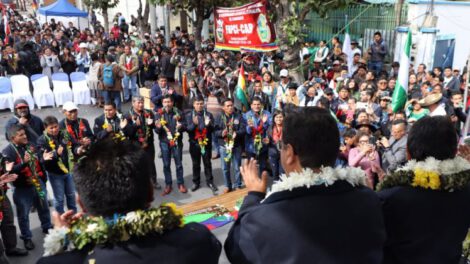 Construcción de nueva sede interculturales prometida por Luis Arce