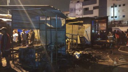Incendio en el mercado Mutualista en Santa Cruz
