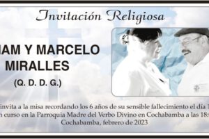 Misa recordatoria de Miriam y Marcelo Miralles