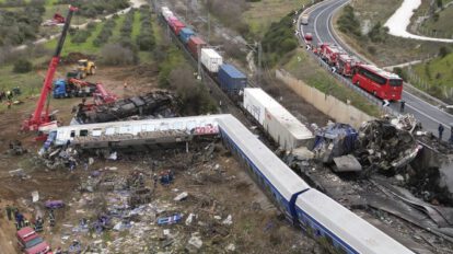 Colisión de trenes en Grecia