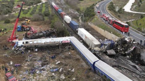 Colisión de trenes en Grecia