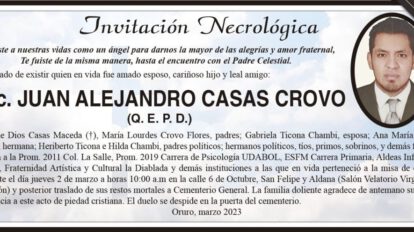 Lic. Juan Alejandro Casas Crovo Q. E. P. D.