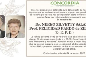 Necrológico Dr. Nereo Zilvetty Salazar