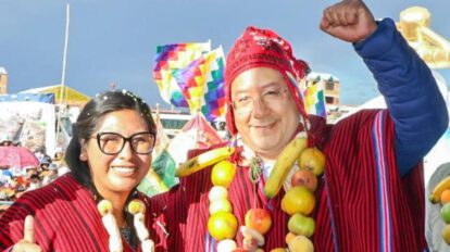 Eva Copa respaldo a Arce en acto público en El Alto