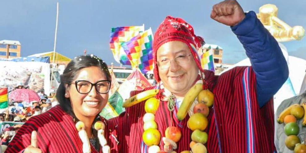 Eva Copa respaldo a Arce en acto público en El Alto
