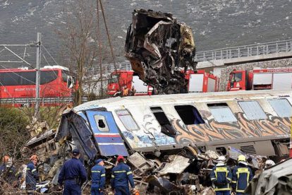 Accidente de tren en Grecia