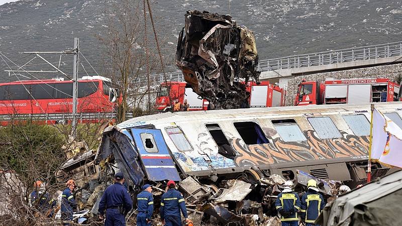 Accidente de tren en Grecia