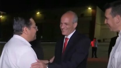 Luis Arce en Venezuela para homenajear a Hugo Chávez