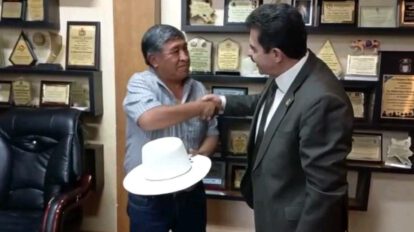 Disculpas a la Diablada Urus por el alcalde de Cochabamba Manfred Reyes Villa
