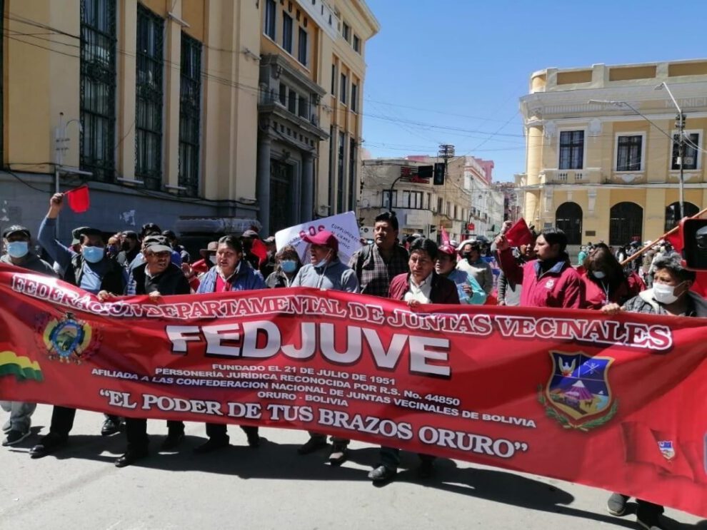 Fedjuve Oruro supera las 600 juntas vecinales afiliadas