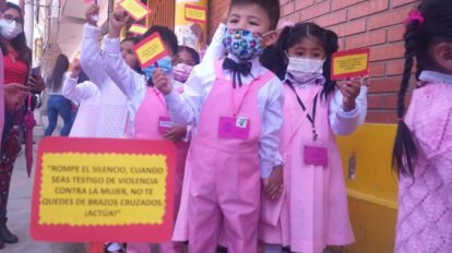 Niños del kínder Rodolfo Soria Galvarro en el Día Internacional de la Mujer