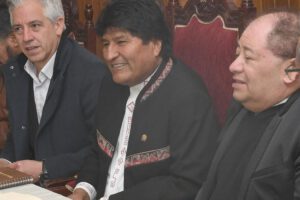 Caso golpe de Estado I con Evo Morales, Álvaro García Linera y Carlos Romero