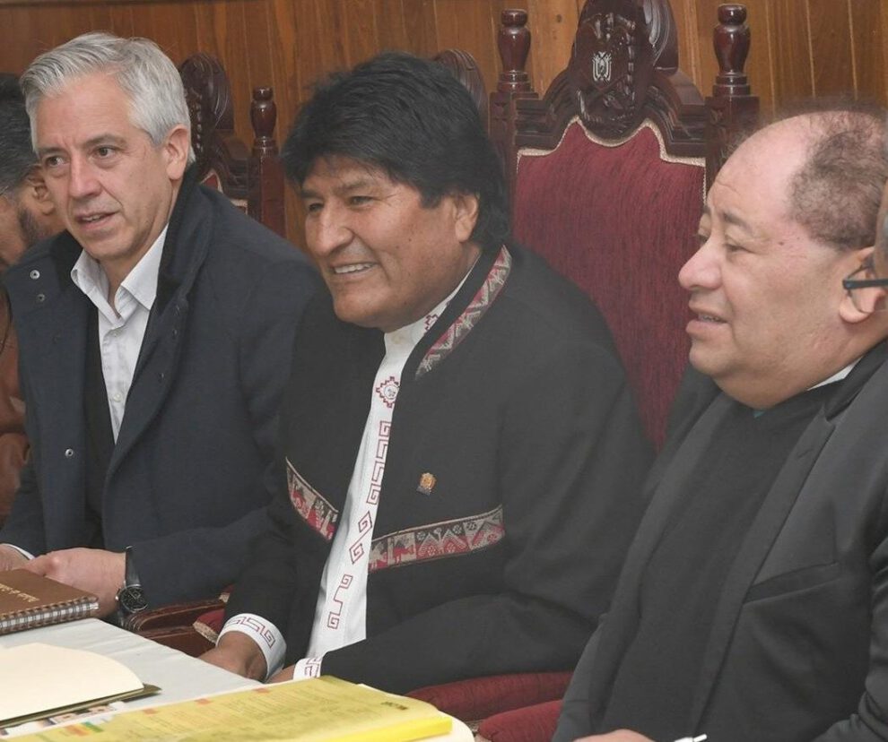 Caso golpe de Estado I con Evo Morales, Álvaro García Linera y Carlos Romero