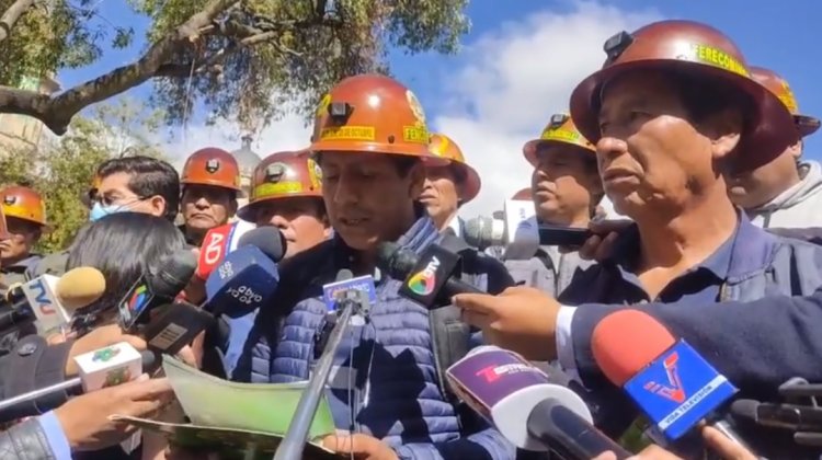 Movilización en defensa de Arce por parte de los mineros cooperativistas