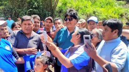 Evo Morales en Sur Yungas