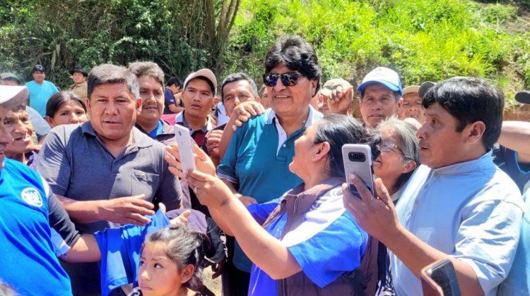 Evo Morales en Sur Yungas