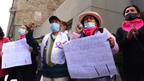 Protestas por la Ley del Cáncer en La Paz