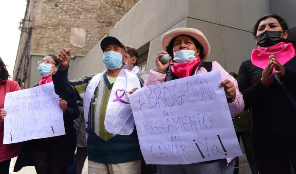 Protestas por la Ley del Cáncer en La Paz