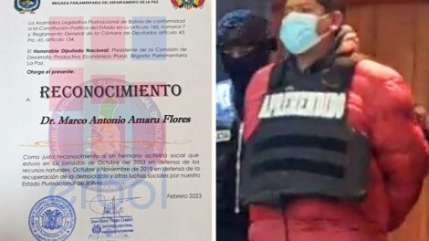 Reconocimiento al juez Amaru por su labor en el caso Senkata