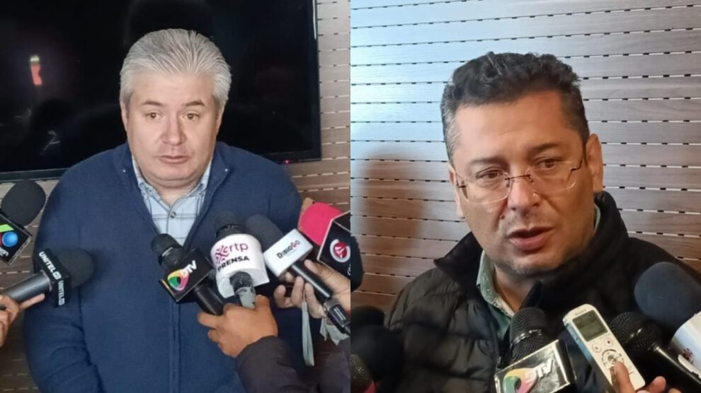 El diputado de CC, Enrique Urquidi, y el de Creemos, Walthy Egüez discuten sobre el reglamento elecciones judiciales