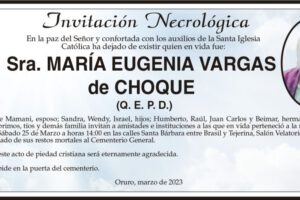 Necrológica María Eugenia Vargas