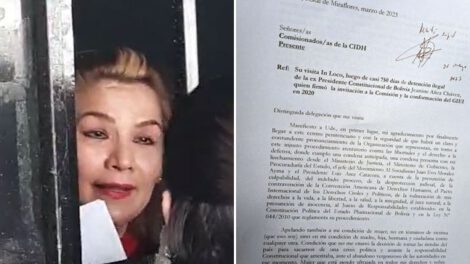 Añez denuncia vulneraciones en carta a la CIDH