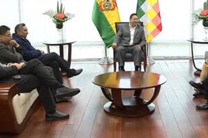 CIDH en Bolivia durante su visita con el Presidente