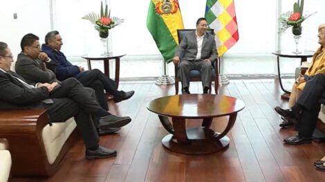 CIDH en Bolivia durante su visita con el Presidente