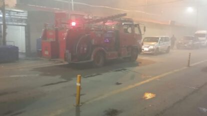 Incendio en el mercado Campero en Oruro