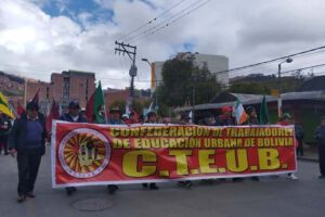 Marcha nacional de maestros convocada por la Cteub