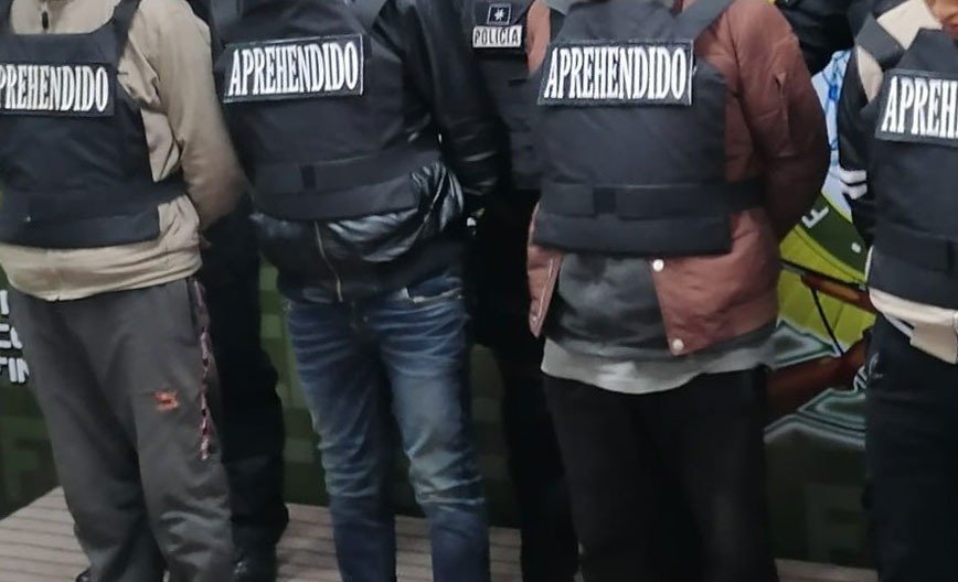 Banda delincuencial aprehendida en El Alto