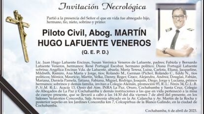 Piloto Civil, Abog. MARTÍN HUGO LAFUENTE VENEROS (Q. E. P. D.)