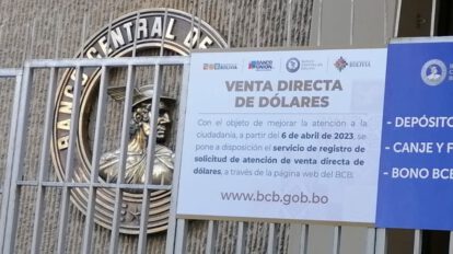 Venta de dólares BCB a través del portal web
