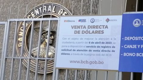 Venta de dólares BCB a través del portal web