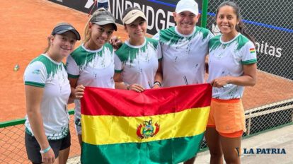 Integrantes de la delegación boliviana en la Billie Jean King Cup
