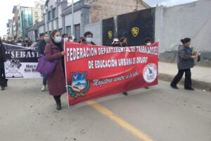 Movilizaciones del magisterio en Oruro