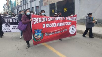 Movilizaciones del magisterio en Oruro