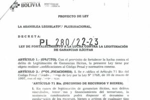 Proyecto de Ley contra la Legitimación de Ganancias ilícitas