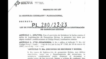 Proyecto de Ley contra la Legitimación de Ganancias ilícitas