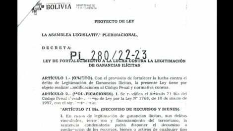 Proyecto de Ley contra la Legitimación de Ganancias ilícitas